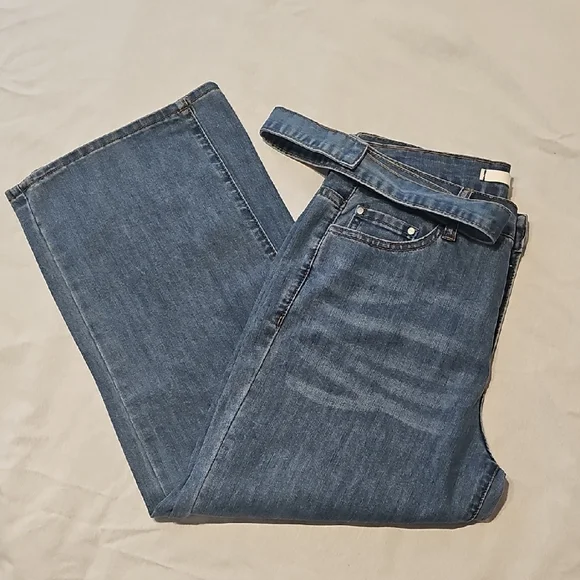 !it jeans Kelly Wide-Leg Jeans with Waist Tie - Denim Blue - Picture 6 of 10